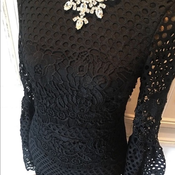 ONLY 1 LEFT! LITTLE BLACK LACE DRESS - Picture 3 of 6